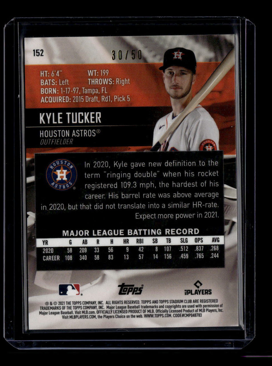 2021 Stadium Club Chrome Gold Refractor 152 Kyle Tucker 30/50