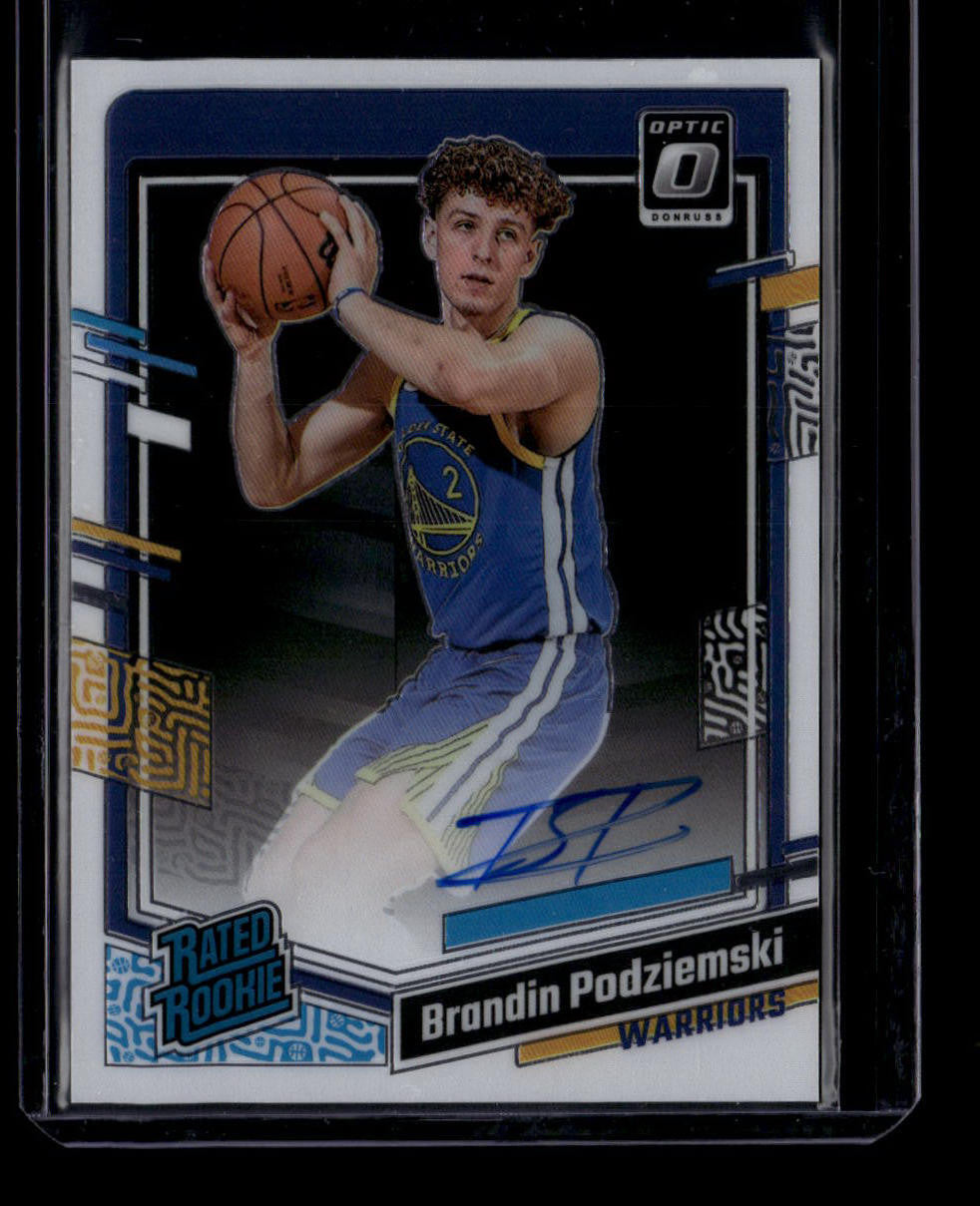 SOLD 183955 2023-24 Donruss Optic 256 Brandin Podziemski RR Rated Rookie Auto