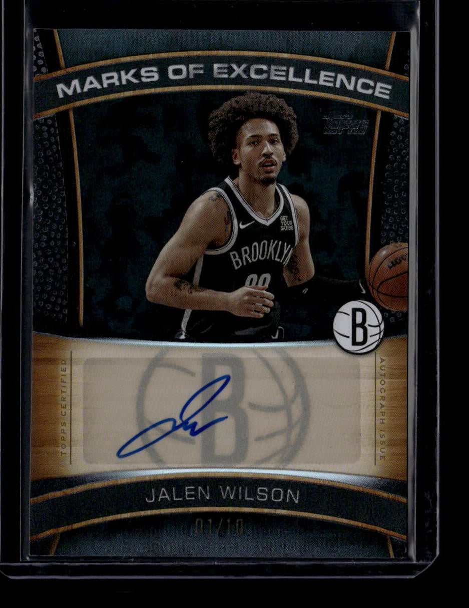2025-26 Topps Marks of Excellence Gold Rainbow MEJWI Jalen Wilson Auto 1/10
