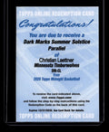SOLD 183958 2025-26 Topps Midnight Dark Marks Summer Solstice Christian Laettner Auto /50