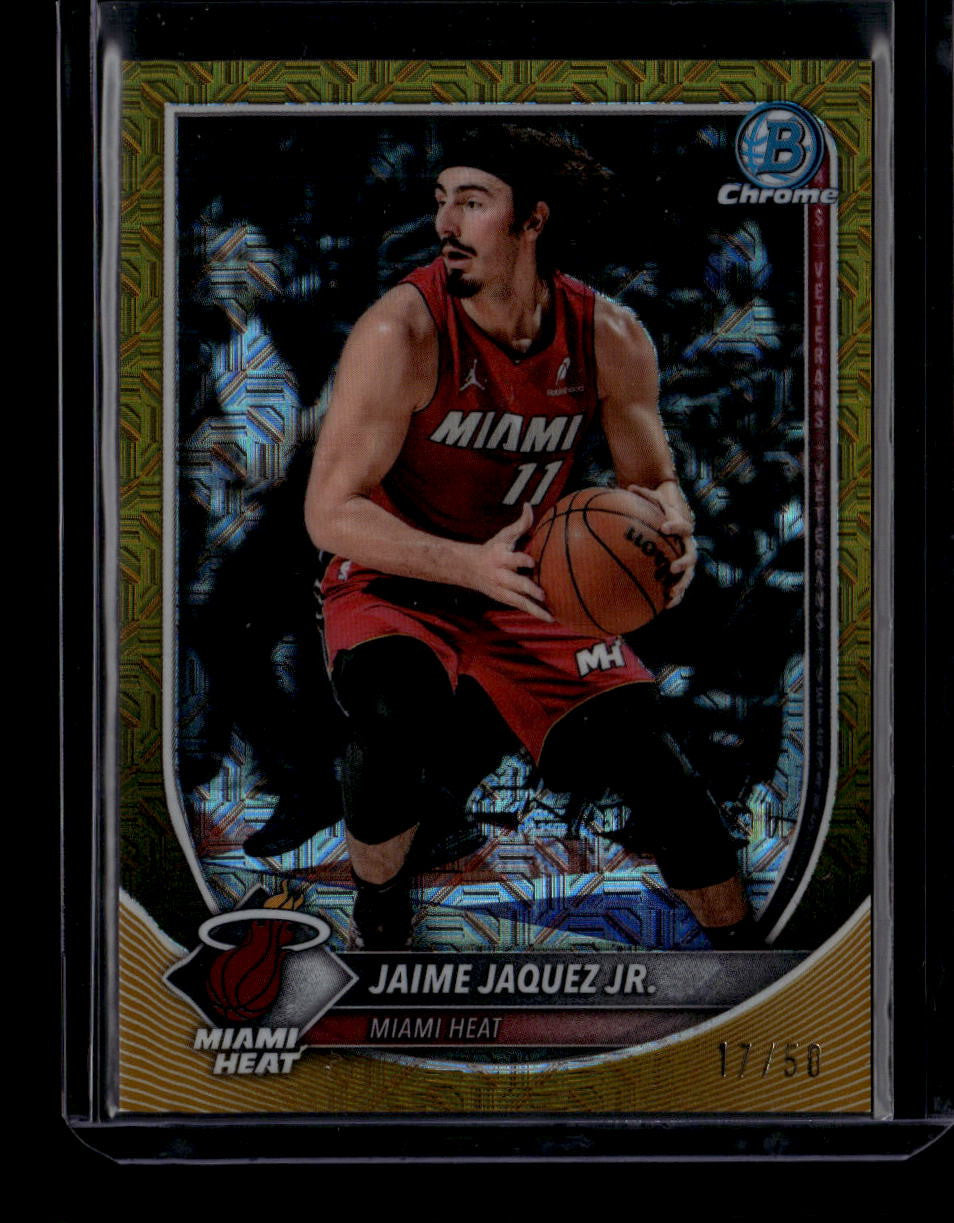 2025-26 Bowman Chrome Gold Mojo Refractor bcv171 Jaime Jaquez Jr. 17/50