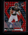 SOLD 184014 2025 Panini Mosaic Rookie Autograph Mosaic Red 346 Jayden Higgins RC Auto 60/199