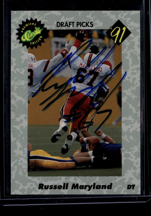 1991 Classic NNO Russell Maryland Rookie Auto 1217/1500
