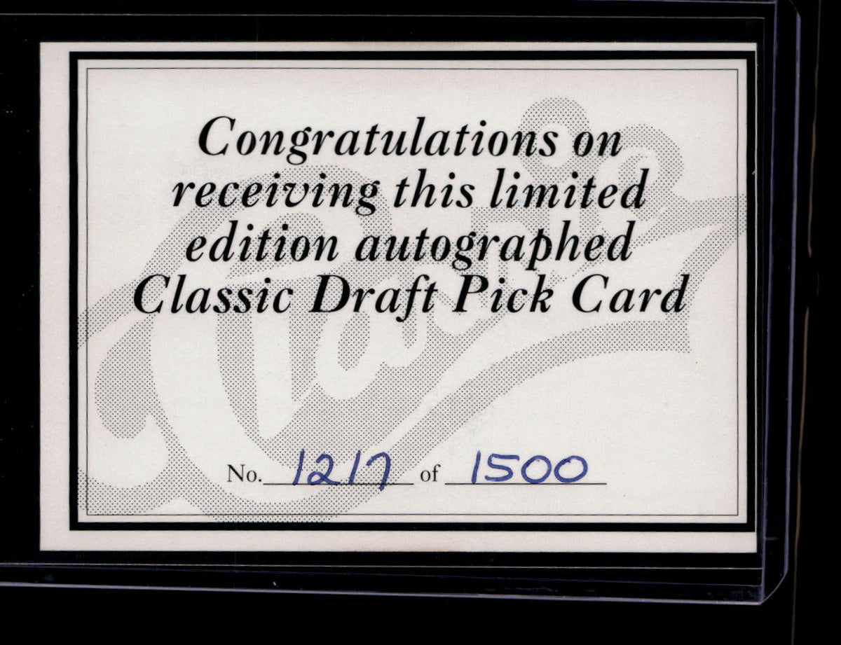 1991 Classic NNO Russell Maryland Rookie Auto 1217/1500