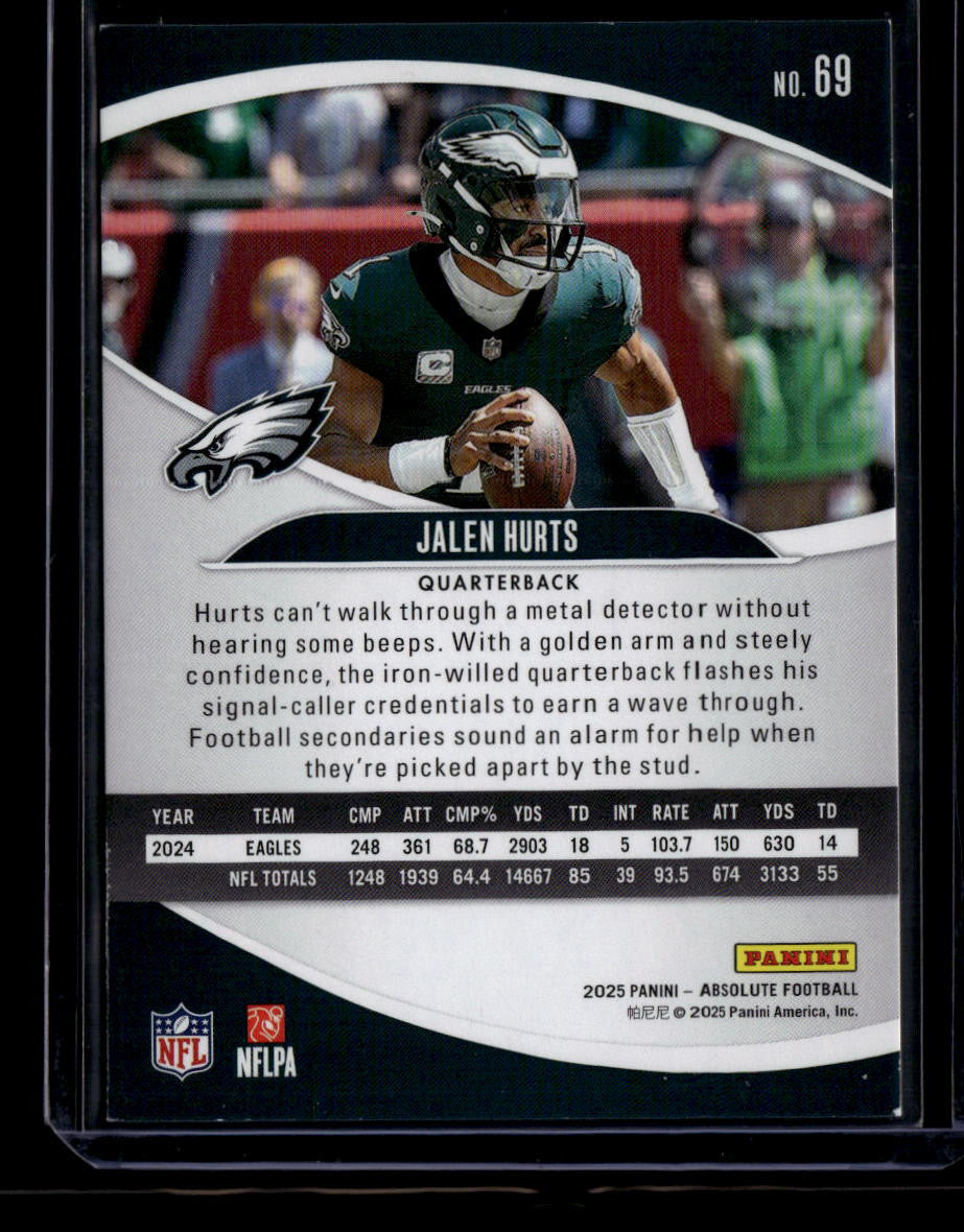 2025 Absolute Green Waves 69 Jalen Hurts 26/60
