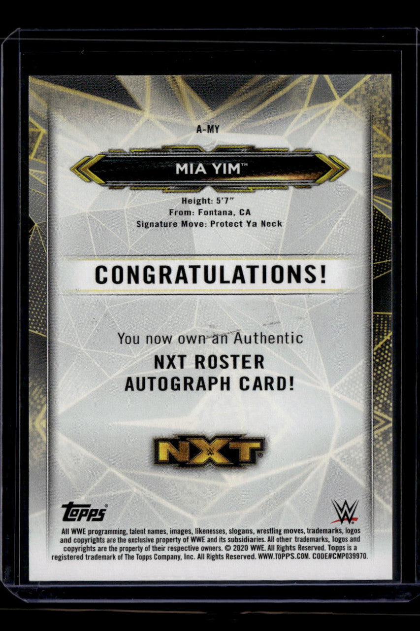 2020 Topps WWE NXT Roster Autographs Bronze AMY Mia Yim Auto 60/99