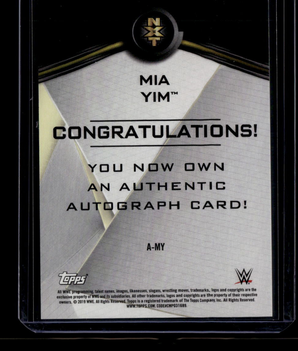 2019 Topps WWE NXT Autographs Bronze AMY Mia Yim Auto 90/99