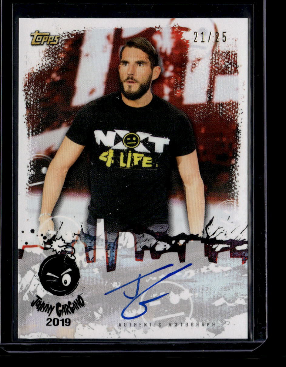 SOLD 184041 2020 Topps WWE NXT Gargano Tribute Autographs jg19 Johnny Gargano Auto 21/25