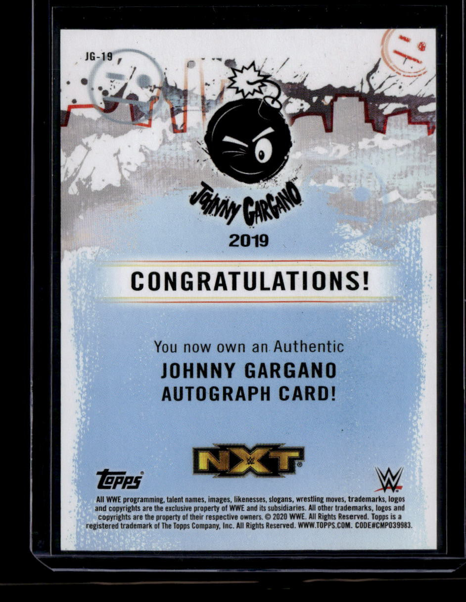 SOLD 184041 2020 Topps WWE NXT Gargano Tribute Autographs jg19 Johnny Gargano Auto 21/25
