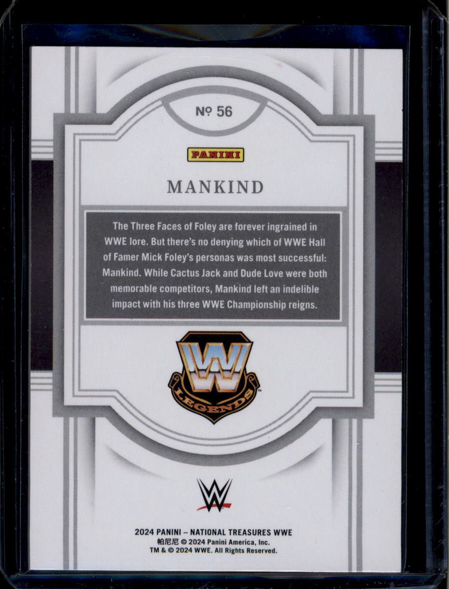2024 Panini National Treasures WWE Holo Silver 56 Mankind 8/25