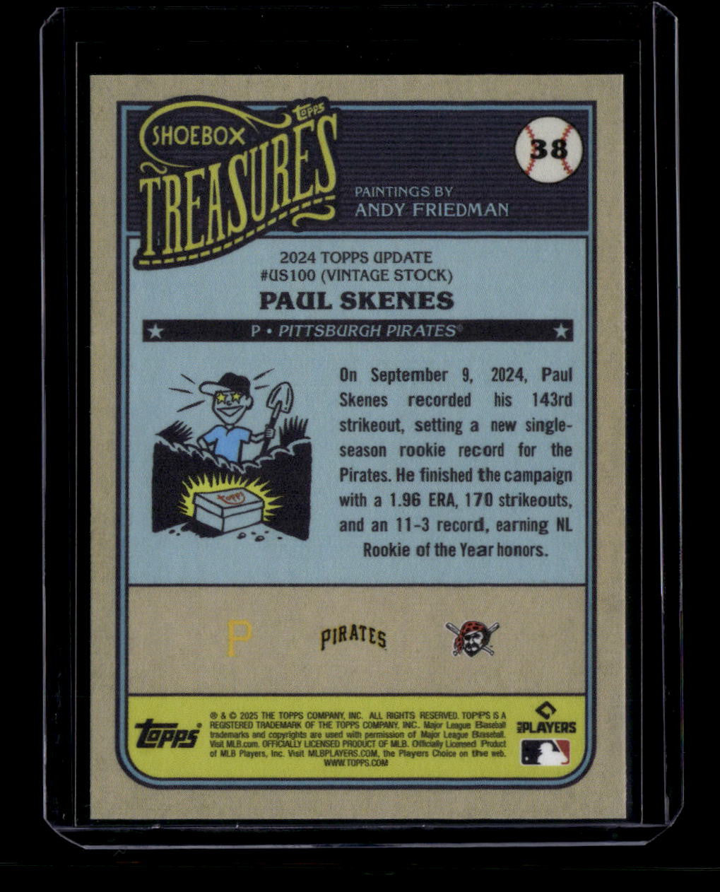 SOLD 184058 2025 Topps Shoebox Treasures 38 Paul Skenes