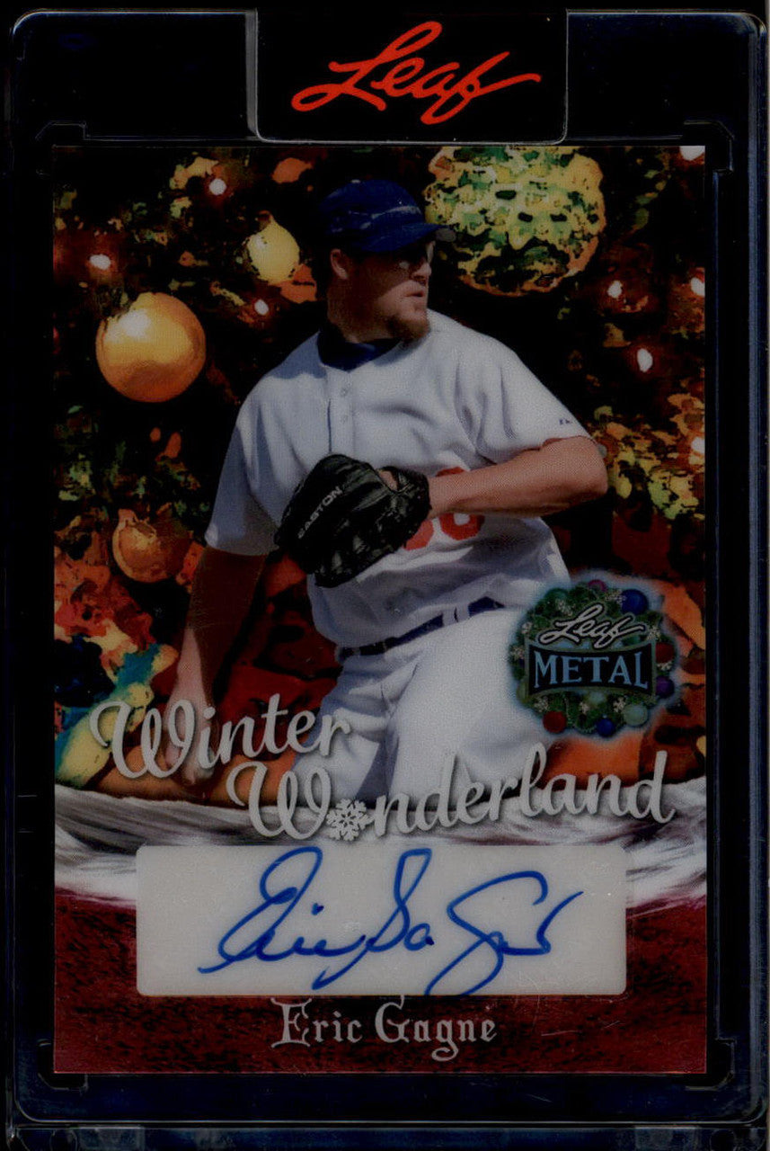 2025 Leaf Metal Happy Holidays Winter Wonderland Vintage Eric Gagne Auto 1/1