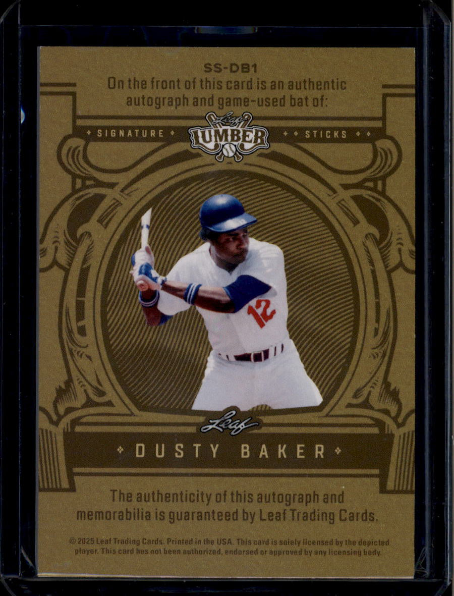 2025 Leaf Lumber Signature Sticks Bronze ssdb1 Dusty Baker Dual Bat Auto 5/35