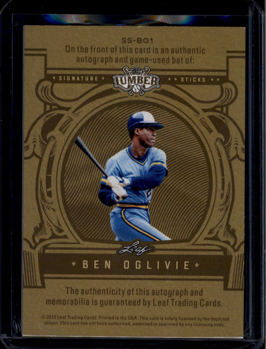 2025 Leaf Lumber Signature Sticks Bronze ssbo1 Ben Oglivie Dual Bat Auto 4/30