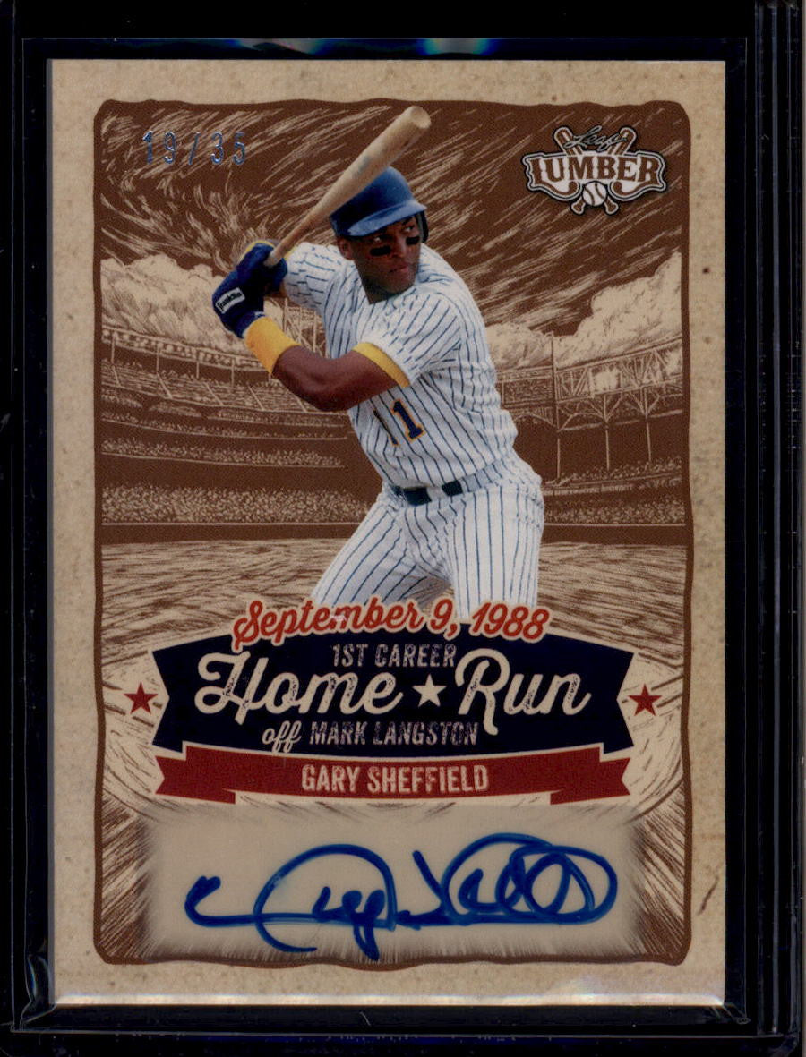 2025 Leaf Lumber 1st Career Home Run Bronze chrgs1 Gary Sheffield Auto 19/35