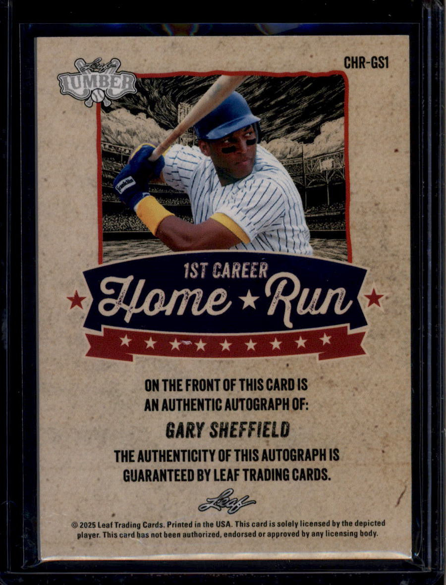 2025 Leaf Lumber 1st Career Home Run Bronze chrgs1 Gary Sheffield Auto 19/35