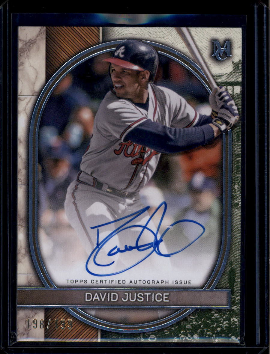SOLD 184071 2025 Topps Museum Collection Archival Autographs AADJ David Justice Auto 198/199