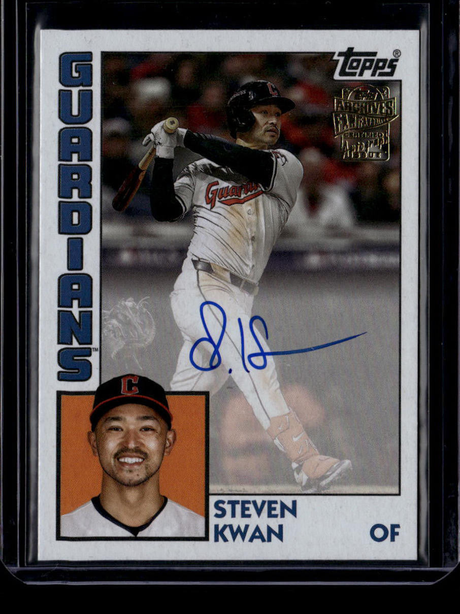 2025 Topps Archives '84 Topps Fan Favorites Autographs 84ffask Steven Kwan Auto