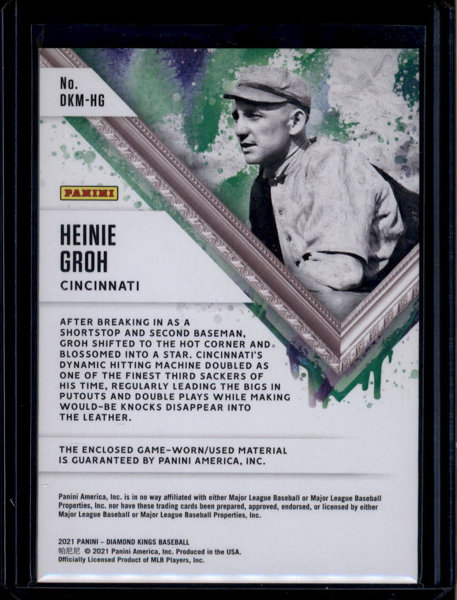 2021 Diamond Kings DK Materials 92 Heinie Groh Dual Bat