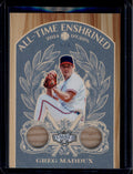 SOLD 184102 2025 Leaf Lumber All-Time Enshrined Platinum ae26 Greg Maddux Dual Bat 5/6