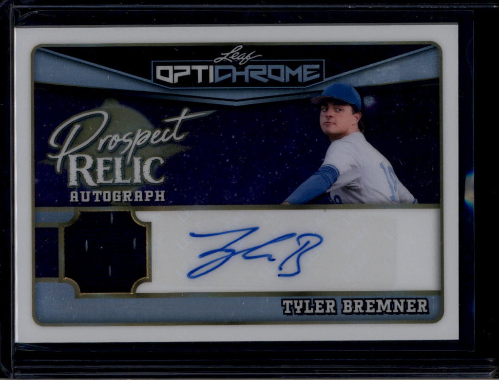 2025 Leaf Optichrome Prospect Relic Autographs Tyler Bremner RC Jersey Auto 1/10
