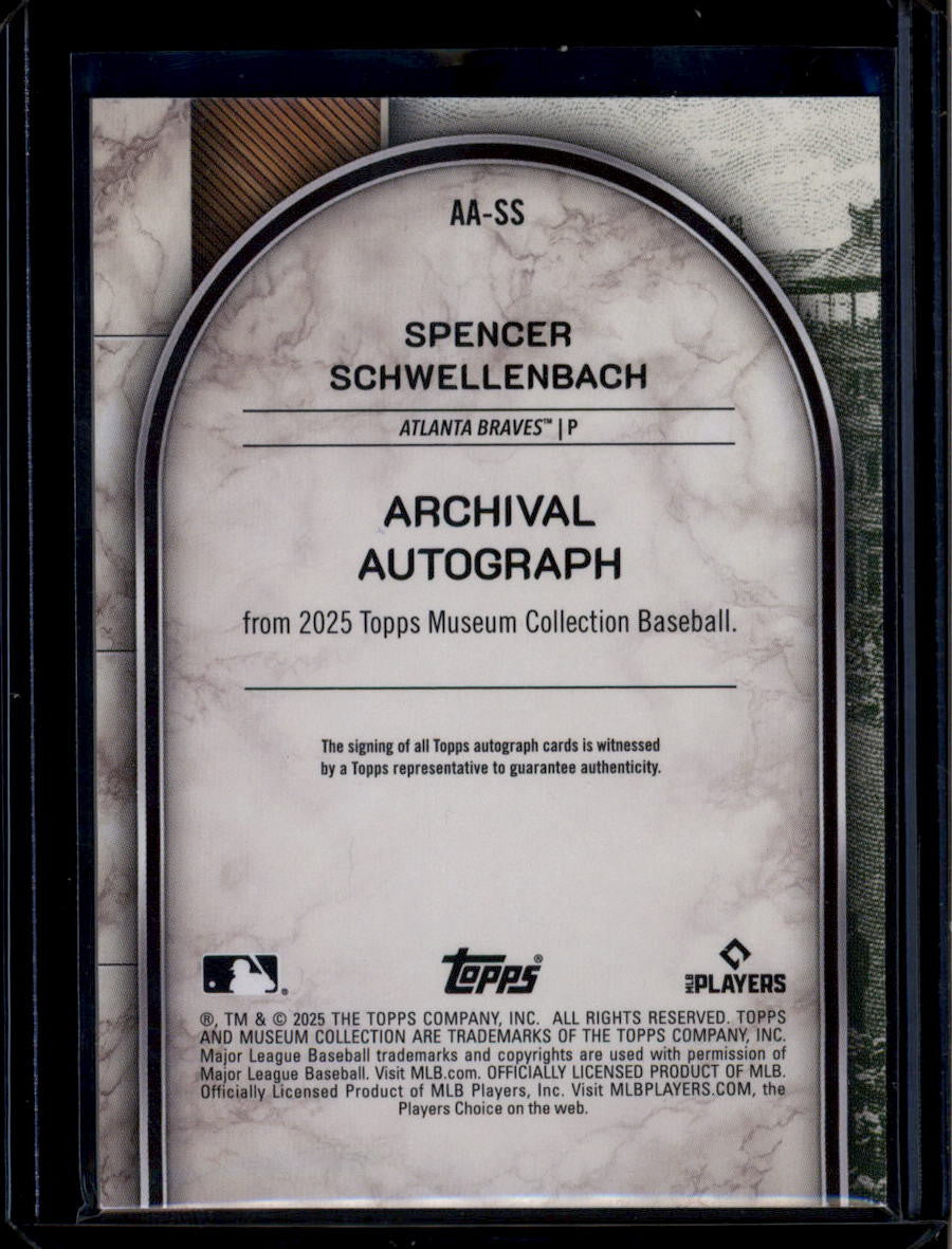 2025 Topps Museum Archival Autographs Pink Spencer Schwellenbach RC Auto 61/99