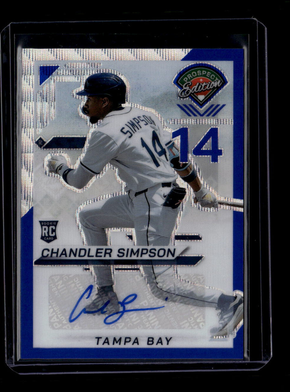 2025 Panini Prospect Holo Signatures Prizms Blue Chandler Simpson RC Auto 14/75