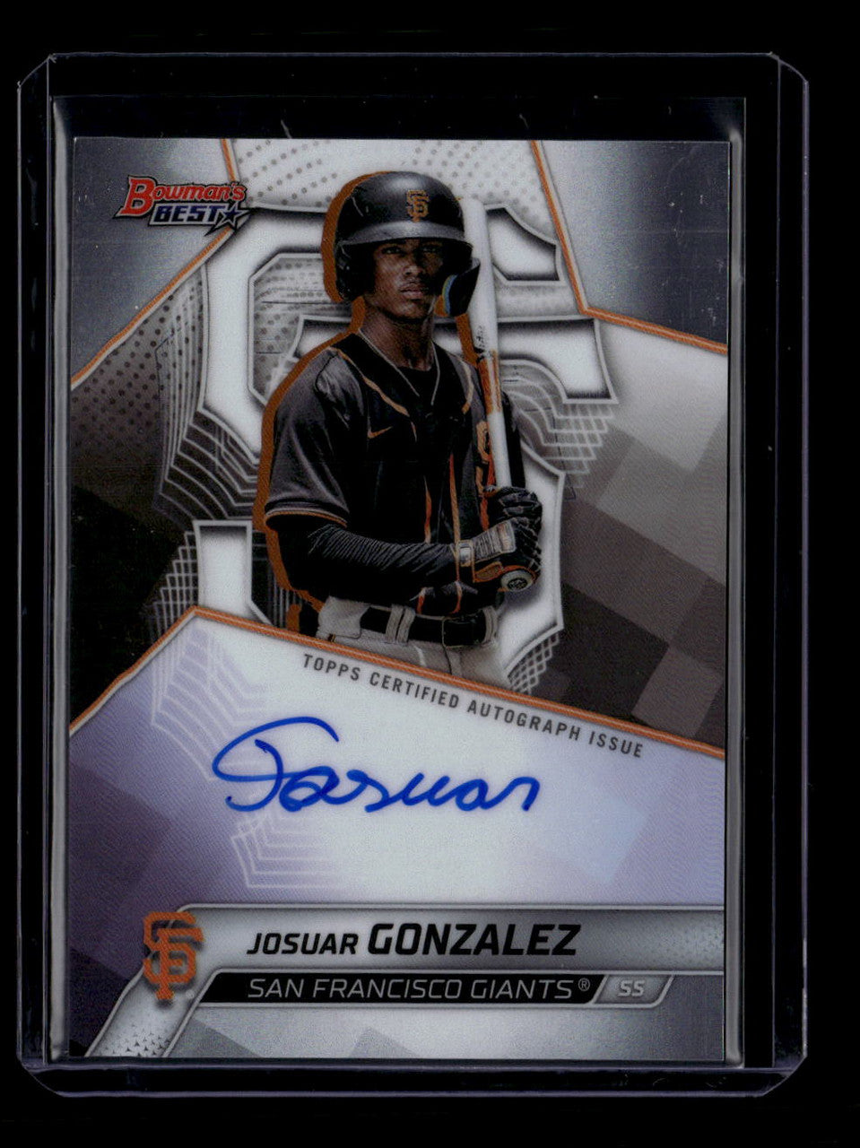 SOLD 184119 2025 Bowman's Best of '25 Autographs b25jg Josuar Gonzalez Rookie Auto
