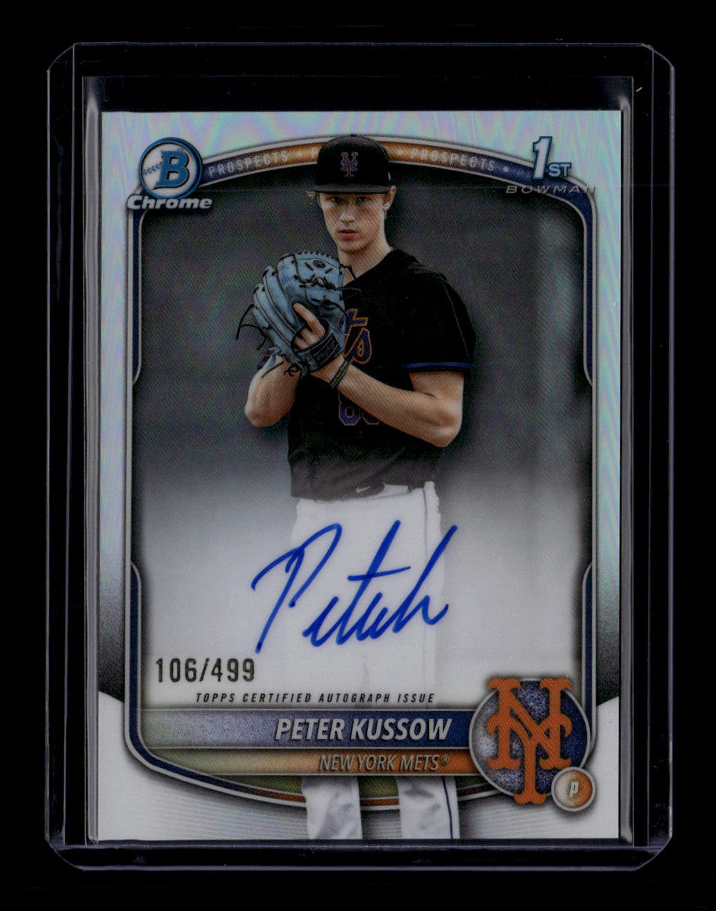 2025 Bowman Chrome Prospect Autographs Refractor Peter Kussow RC Auto 106/499