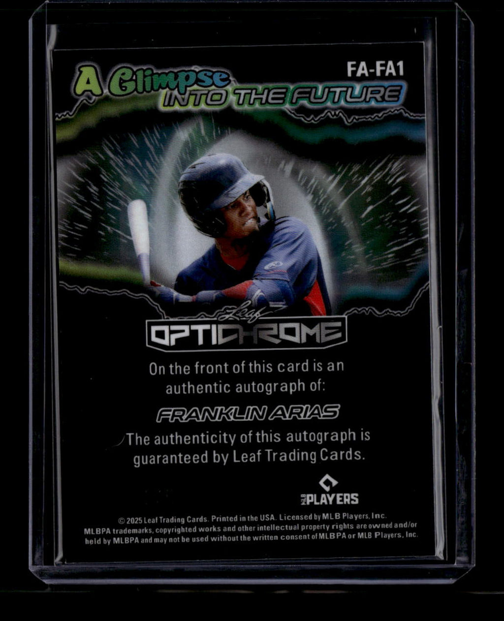 SOLD 184123 2025 Leaf Optichrome A Glimpse into the Future Green Franklin Arias RC Auto 5/6