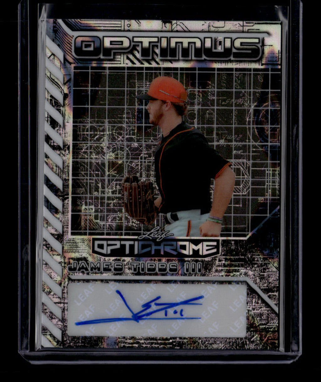 2025 Leaf Optichrome Optimus Autographs Silver Lava James Tibbs III RC Auto 5/10
