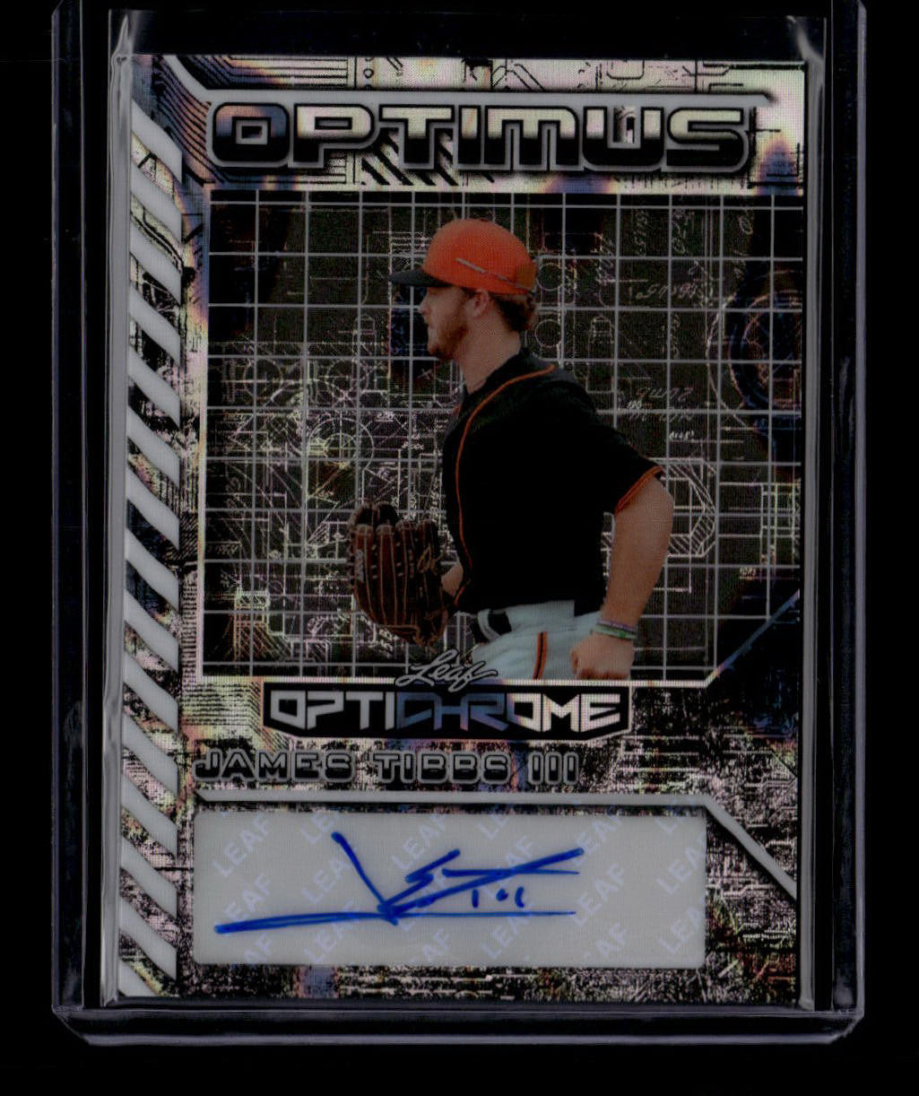 2025 Leaf Optichrome Optimus Autographs Silver Lava James Tibbs III RC Auto 5/10