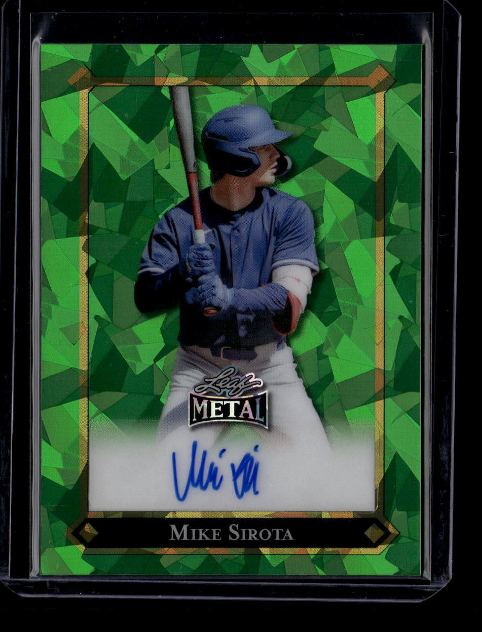SOLD 184128 2025 Leaf Metal 92 Gold Rookies Autographs Crystal Green Mike Sirota RC Auto 2/6