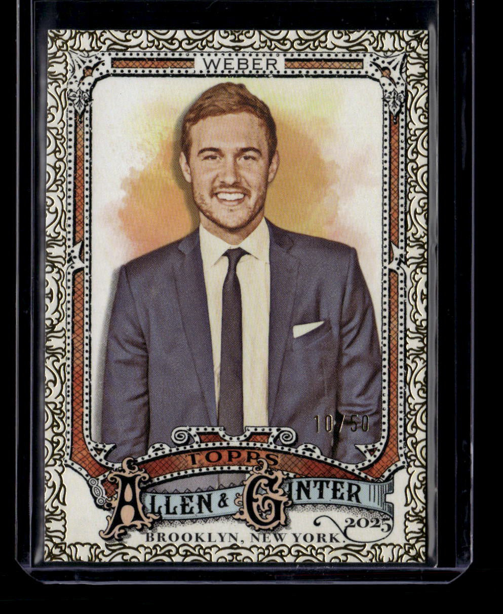 2025 Topps Allen and Ginter Gold Foil Filagree 263 Peter Weber 10/50