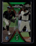 2025 Bowman Chrome Draft Axis Green Refractor Kayson Cunningham Rookie 43/99