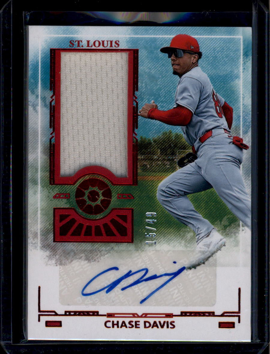 2025 Panini Boys of Summer Prospect Signatures Chase Davis RC Jersey Auto 15/49