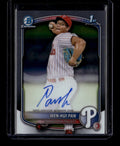 SOLD 184158 2025 Bowman Chrome Prospect Autographs CPAWP Wen-Hui Pan Rookie Auto