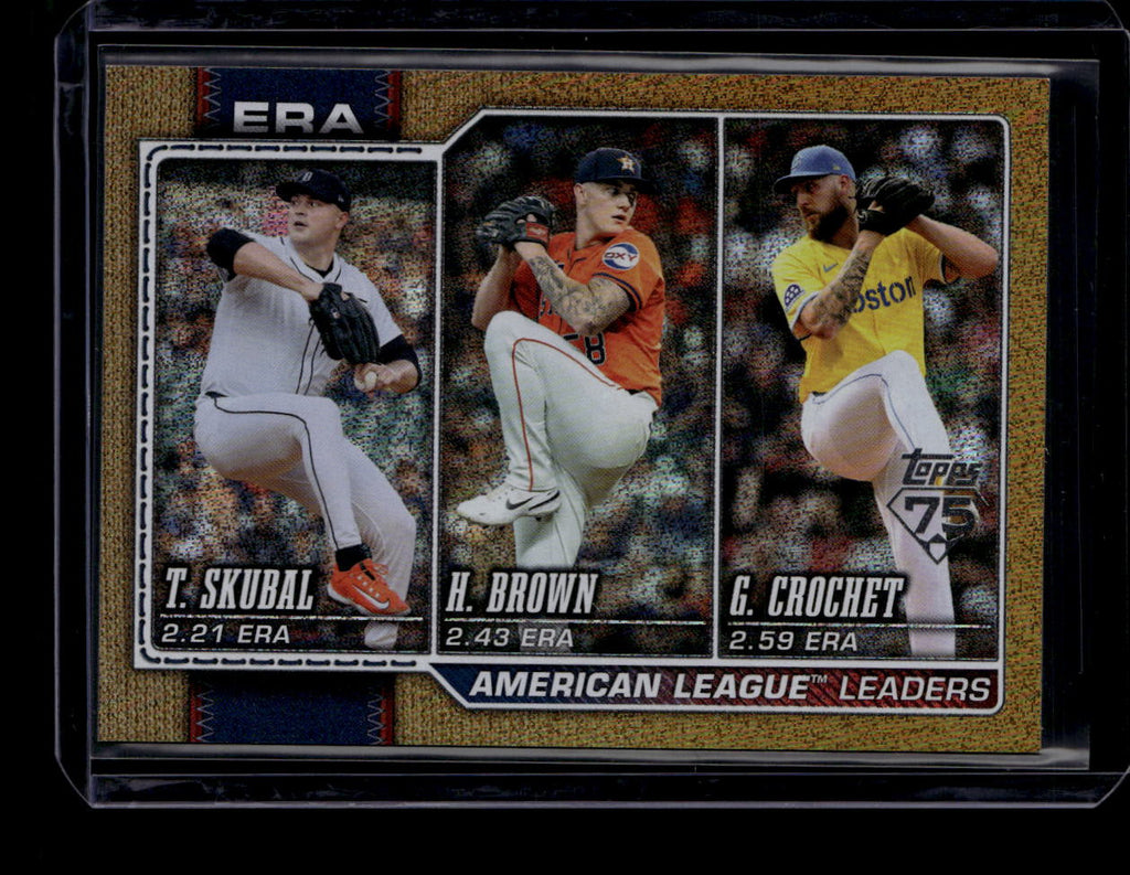 2026 Topps Gold Sandglitter 327 Brown Crochet Skubal LL 5/50 League Leaders