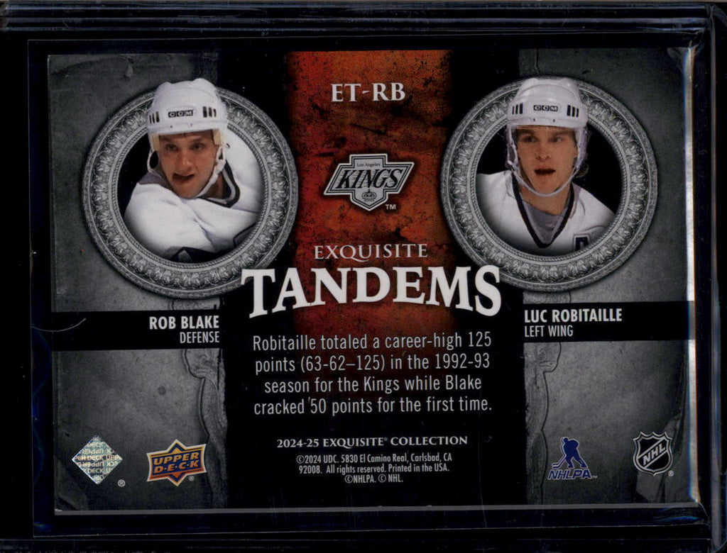 2024-25 Exquisite Collection Tandems Gold ETRB Rob Blake Luc Robitaille 29/99