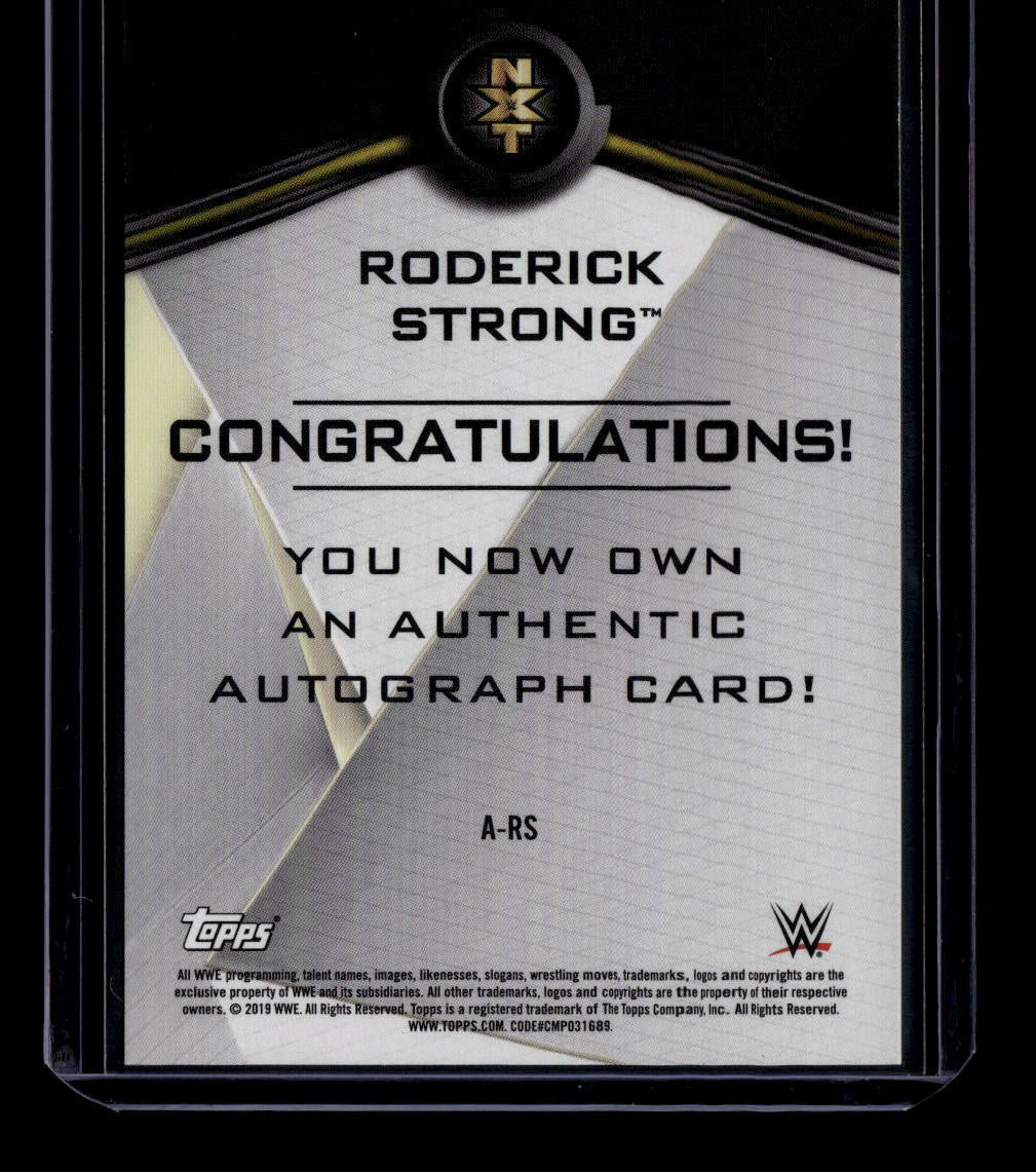 2019 Topps WWE NXT Autographs ARS Roderick Strong Auto