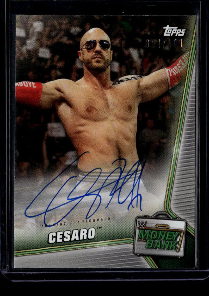 2019 Topps WWE Money in the Bank Autographs ACS Cesaro Auto 4/199