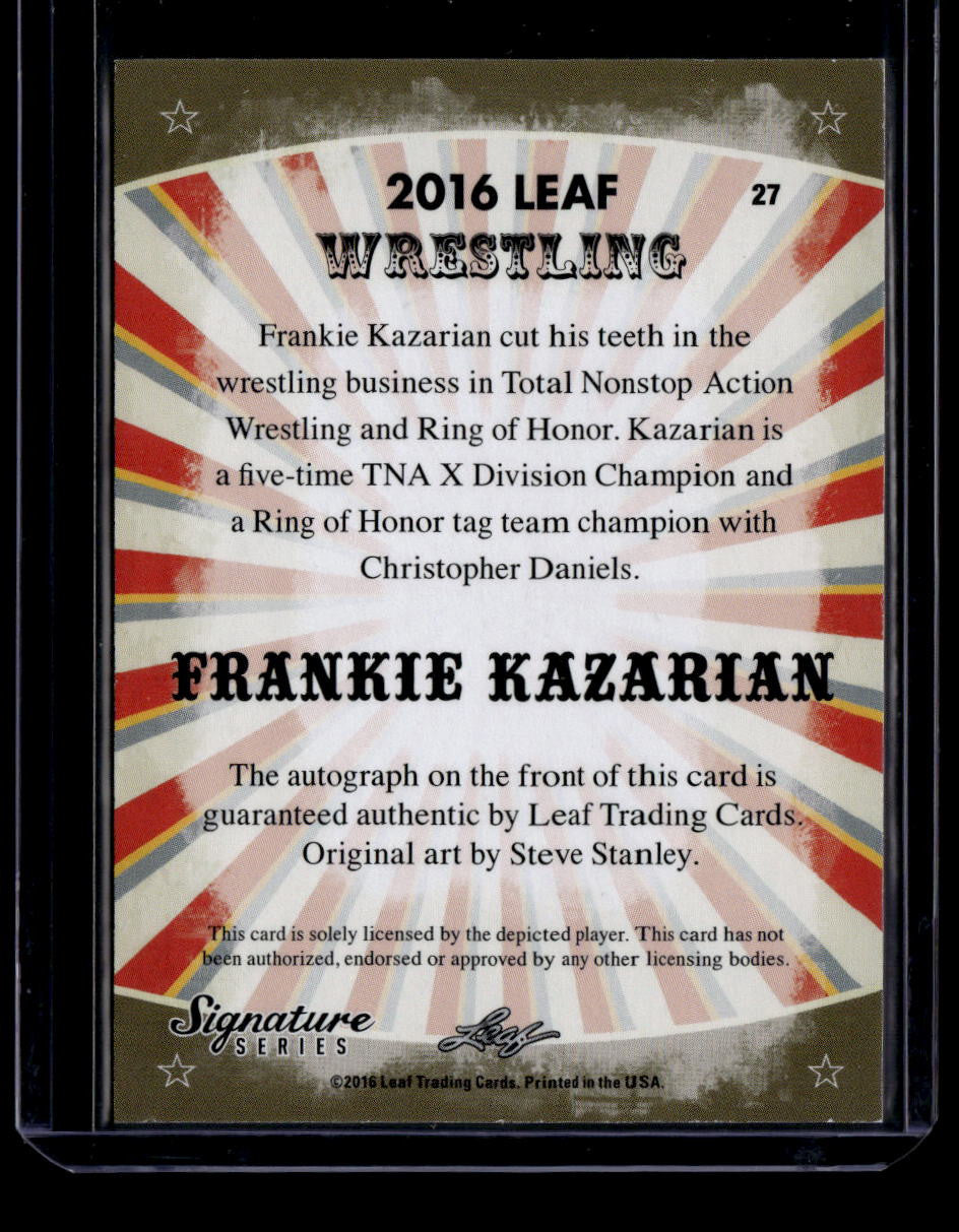2016 Leaf Signature Series Wrestling 27 Frankie Kazarian Auto
