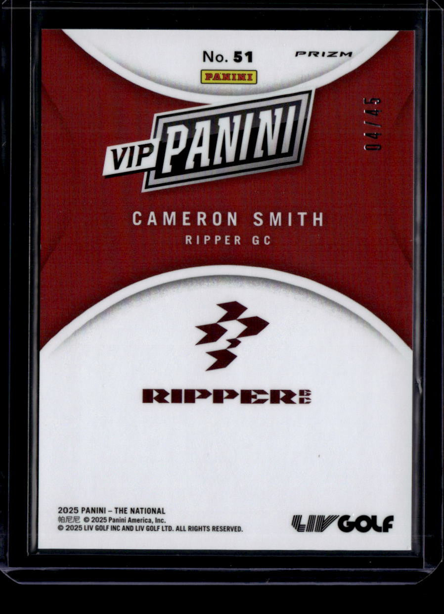 2025 Panini National Convention VIP Gold Packs Sparkle 51 Cameron Smith 4/45