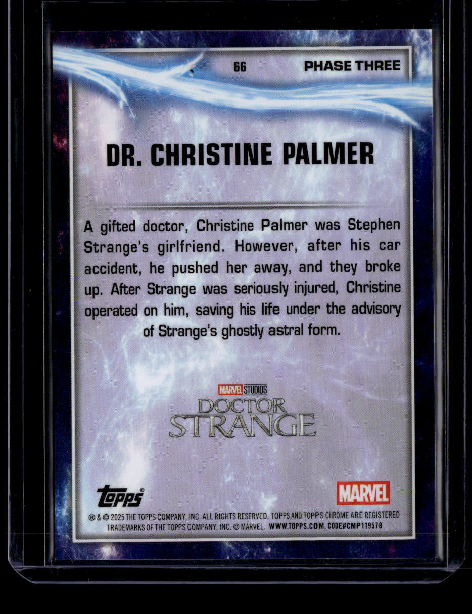 2025 Topps Chrome Marvel Orange Wave Refractor 66 Dr. Christine Palmer 25/25