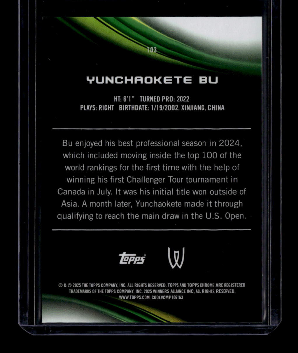 SOLD 184202 2025 Topps Chrome Orange Geometric Refractor 103 Yunchaokete Bu Rookie 15/25