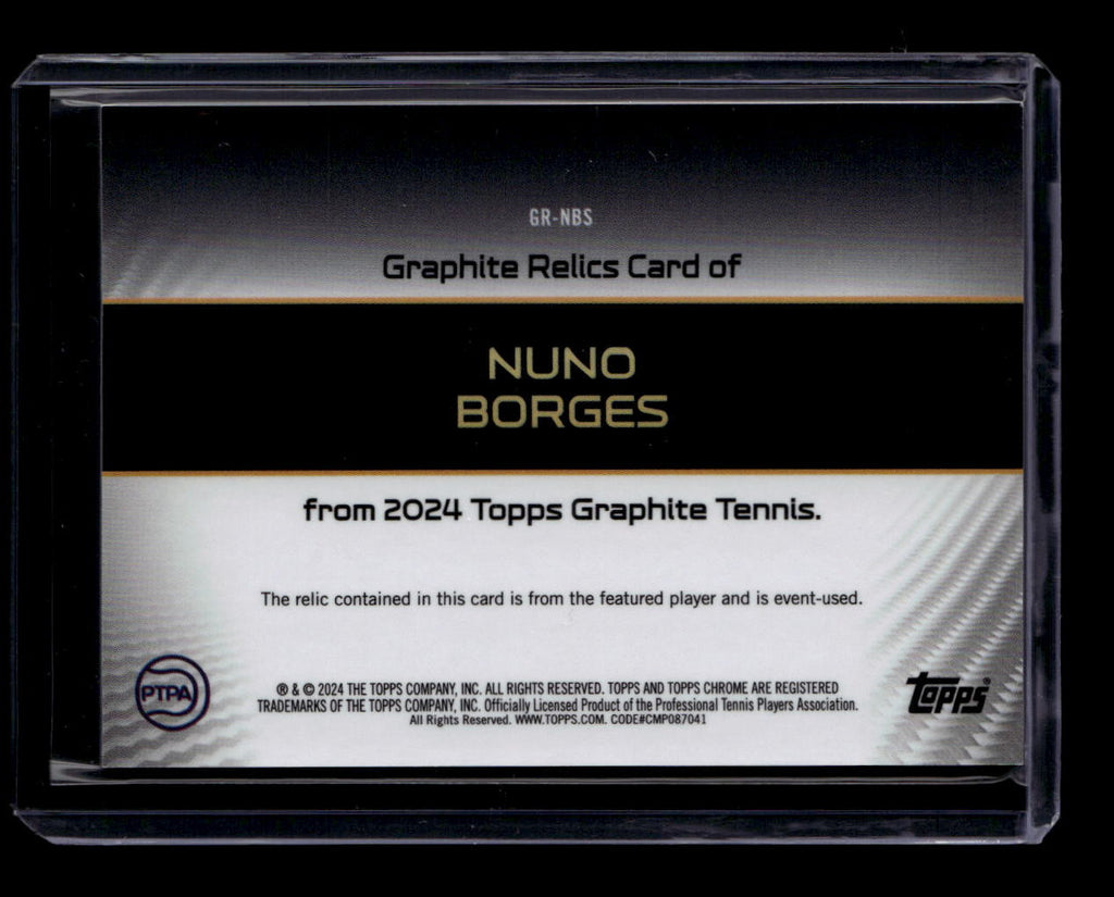 2024 Topps Graphite Graphite Relics Gold Refractor GRNBS Nuno Borges Relic 5/25