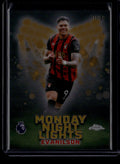 2025-26 Topps Chrome EPL Monday Night Lights Gold Refractor mnl18 Evanilson /50