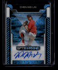 SOLD 184216 2025 Leaf Optichrome Blue Shimmer BACWL Chen-Wei Lin Rookie Auto 5/7
