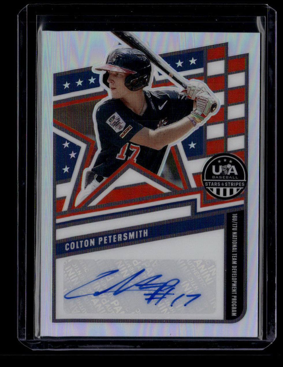 2026 USA Stars and Stripes Prizm Signatures 5 Colton Petersmith RC Auto 147/149