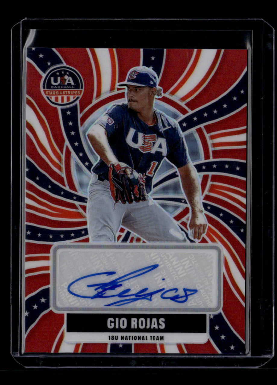 SOLD 184260 2026 USA Stars and Stripes Prizm 18u National Team Red Gio Rojas RC Auto 8/99